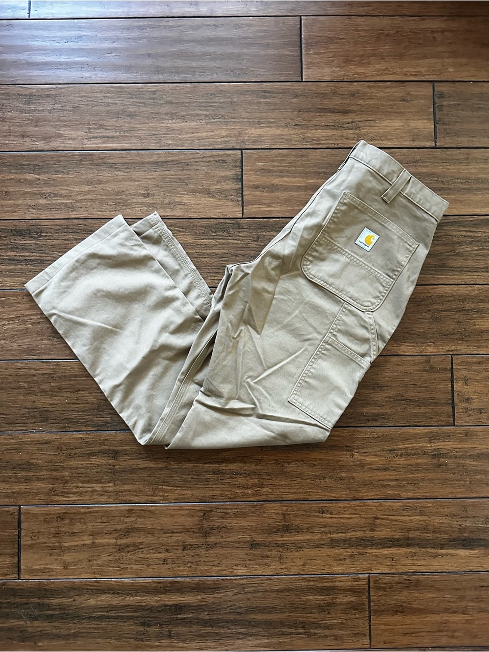 Carhartt Pants Mens 34 x 32 B324 DKH Brown Relaxed Fit Workwear